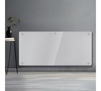 Futura 2000W White Glass Electric Radiator Heaters for Home, Bathroom Safe Electric Heater Setback Timer Lot 20 & Advanced Thermostat Control Wall Mounted or Floor Standing Low Energy Panel Heater