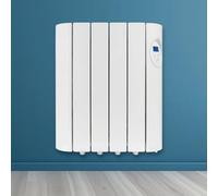 Futura 600W White Oil Filled Radiator Heaters for Home, 24/7 Day Timer Electric Heater Lot 20 & Advanced Thermostat Control, Wall Mounted Low Energy Electric Radiator with Child Lock