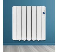 Futura 900W White Oil Filled Radiator Heaters for Home, 24/7 Day Timer Electric Heater Lot 20 & Advanced Thermostat Control, Wall Mounted Low Energy Electric Radiator with Child Lock