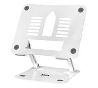 Futura Adjustable Laptop Stand, Foldable Laptop Riser for 11-17 Inch | Adjusts from 3-23cm with a 26 x 22cm plate, 10kg capacity, ventilated cooling, non-slip pads and foldable metal design.
