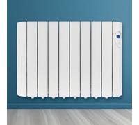 Futura Electric Panel Heater 1500W Oil Filled Radiator Day Timer Wall Mounted Low Energy Retention Digital Thermostat Convector