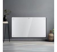 Futura Electric Panel Heater 1500W White Wall Mounted & Free Standing Glass Room Radiator With Timer Thermostat Control Lot 20