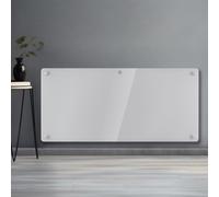 Futura Electric Panel Heater 2000W White Wall Mounted & Free Standing Glass Room Radiator with Timer Thermostat Control Lot 20