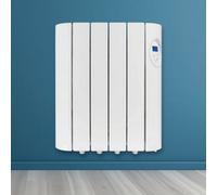 Futura Electric Panel Heater 600W Oil Filled Radiator Day Timer Wall Mounted Low Energy Retention Digital Thermostat Convector