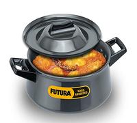 Futura Hard Anodised Handy Sauce Pan with Lid and 2 Handles, 3-Liter,Black,21cm