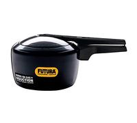 FUTURA Hawkins 3-Litre Hard Anodized Induction Compatible Pressure Cooker, Small, Black