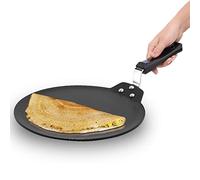 FUTURA Hawkins 30 cm Dosa Tava, Nonstick Induction Dosa Tava, Black (INDT30)
