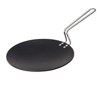 Futura Tava Griddle Pan Nonstick Q50 26cm Aluminium 4.88mm Thick, Non-Toxic, Non-Staining, Stainless Steel Stay-Cool 6mm Thick Handle, Cooks Cutlets Pancakes Chapati Roti, Heavy Gauge Rounded Base by Hawkins