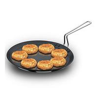 Futura Non-Stick Flat Tava Griddle, 12-Inch For Dosa, 4.88mm with Steel Handle
