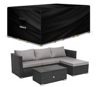 Futura Premium Rectangular Garden Furniture Covers Waterproof 200x160x70cm, Heavy Duty 600D Oxford Fabric Outdoor Table, Patio & Rattan Garden Furniture Covers, PVC Lined, Air Vents and UV Safe