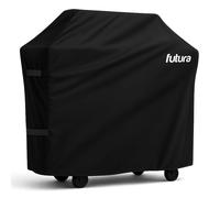 Futura Premium Waterproof BBQ Cover 132x66x109cm Large Outdoor Barbecue Grills Cover 600D Oxford Fabric UV Protection, PVC Lining Futura Black One Size