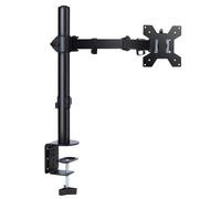 Futura Single Monitor Arm Desk Mount, Adjustable Stand for 13-32 Inch Screens, Fits VESA 75x75 & 100x100mm, Holds Up to 8kg, Full Motion Tilt Swivel Rotation & Ergonomic Desk Clamp Monitor Mount