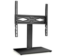 Futura Universal TV Stand, Swivel & Height Adjustable Table TV Stands for 24-60 Inch TVs, Tempered Glass Base Pedestal TV Stand with Bracket, Max VESA 400x400mm, 45kg Load & Cable Management