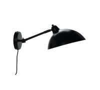 Dyberg Larsen Futura wall lamp, black, 40 W, cable, metal