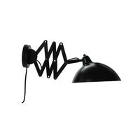 Futura Wall Lamp with Folding Arm Matt Black and White