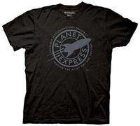Futurama Faded Planet Express Black T-Shirt (X-Large)