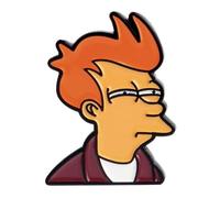 Futurama Philip J Fry Not Sure If Meme Narrows Squints Eyes Animated Comedy TV Show 1.1" Enamel Pin Badge