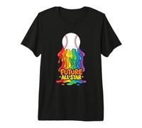 Future All-Star Baseball Rainbow Drip Youth Player Premium T-Shirt