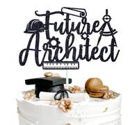 Future Architect Cake Topper, Congrats Grad Engineer, Engineering Degree College Graduation Party Decorations Supplies