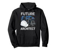 Future Architect Excavator Construction Tools Engineer Kid Pullover Hoodie