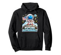 Future Astronaut On The Moon Astronomy Outer Space Kids Boys Pullover Hoodie