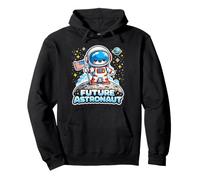 Future Astronaut On The Moon Astronomy Outer Space Kids Boys Pullover Hoodie
