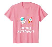 Future Astronaut Rocket Planets Space Science Boys Girls T-Shirt, Youth, Pink, Large