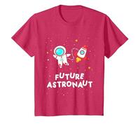 Future Astronaut Rocket Planets Space Science Boys Girls T-Shirt, Youth, Red Heather, 4T