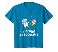 Future Astronaut Rocket Planets Space Science Boys Girls T-Shirt, Youth, Sapphire Blue, X-Small