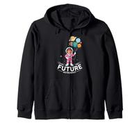 Future Astronaut Space Explorer Kids Enthusiast Outfit Zip Hoodie