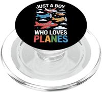 Future Aviator Just A Boy Who Loves Planes Airplane Lovers PopSockets PopGrip for MagSafe