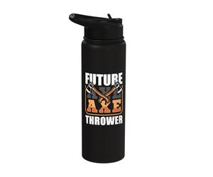 Future Axe Thrower Girl Boy Axe Throwing Stainless Steel Insulated Water Bottle