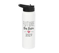 Future Big Sister 2027 1st Time Big Sister Baby Announcement Stainless Steel Insulated Water Bottle