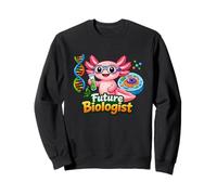 Future Biologist Axolotl DNA Lab Cartoon Sweatshirt