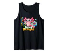 Future Biologist Axolotl DNA Lab Cartoon Tank Top