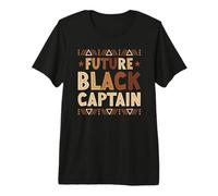 Future Black Captain Afro African Melanin Student Premium T-Shirt