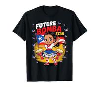 Future Bomba Star Puerto Rico Culture Girl Design for Girls T-Shirt