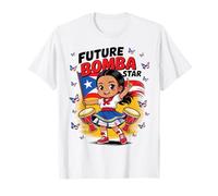 Future Bomba Star Puerto Rico Culture Girl Design for Girls T-Shirt
