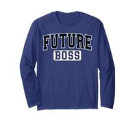 Future Boss Varsity Style Entrepreneur Graduation Black Art Long Sleeve T-Shirt