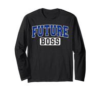 Future Boss Varsity Style Entrepreneur Graduation Blue Art Long Sleeve T-Shirt