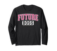Future Boss Varsity Style Entrepreneur Graduation Pink Art Long Sleeve T-Shirt
