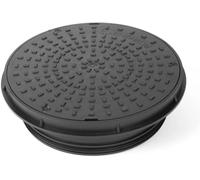 Future Build Supplies LTD Clark Drain CD352 3.5T Dual Lock Plastic Driveway 300MM Round Circular Manhole Cover & Frame Size with Frame is 390MM Suitable for 320mm Inspection Chamber & Riser
