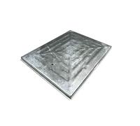 Future Build Supplies Ltd Extra Heavy Duty Solid Top Steel Galvanised Manhole Cover & Frame 600mm x 450mm Overall Size 645mm x 495mm x 25mm 25 Tonne Weight Loading Suitable Driveways Cars and Vans