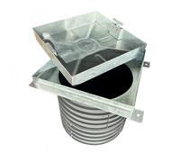 Future Build Supplies Ltd Galvanised Steel Recessed Square To 470mm Round Chamber Base Manhole Cover & Frame 450mm X 450mm X 80mm