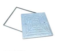 Future Build Supplies Ltd Solid Top Steel Galvanised Manhole Cover & Frame 600mm x 600mm Overall Size 645mm x 645mm x 25mm 5 Tonne Weight Loading Suitable for Pedestrians Only