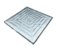 Future Build Supplies Ltd Solid Top Steel Galvanised Manhole Cover & Frame 600mm x 600mm Overall Size 645mm x 645mm x 25mm 10 Tonne Weight Loading Suitable for Domestic Driveways small Cars