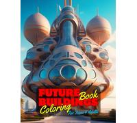 Future Buildings Coloring Book for Teens and Adults: 50 Unique Coloring Pages Portray Buildings Designs for Mindfulness Anxiety Stress Relief and ... Large Prints for Art Architecture Activity.