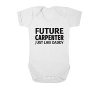 Future Carpenter Like Daddy Cute Boys and Girls Baby Vest Bodysuit (White, 0-3 Months)