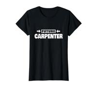 Future Carpenter Saying Funny Carpenter Value Graphic T-Shirt, Women, Black, S