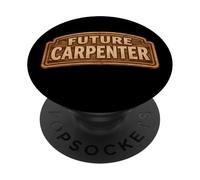 Future Carpenter Woodworker Child Kids Carpentry Student PopSockets Adhesive PopGrip